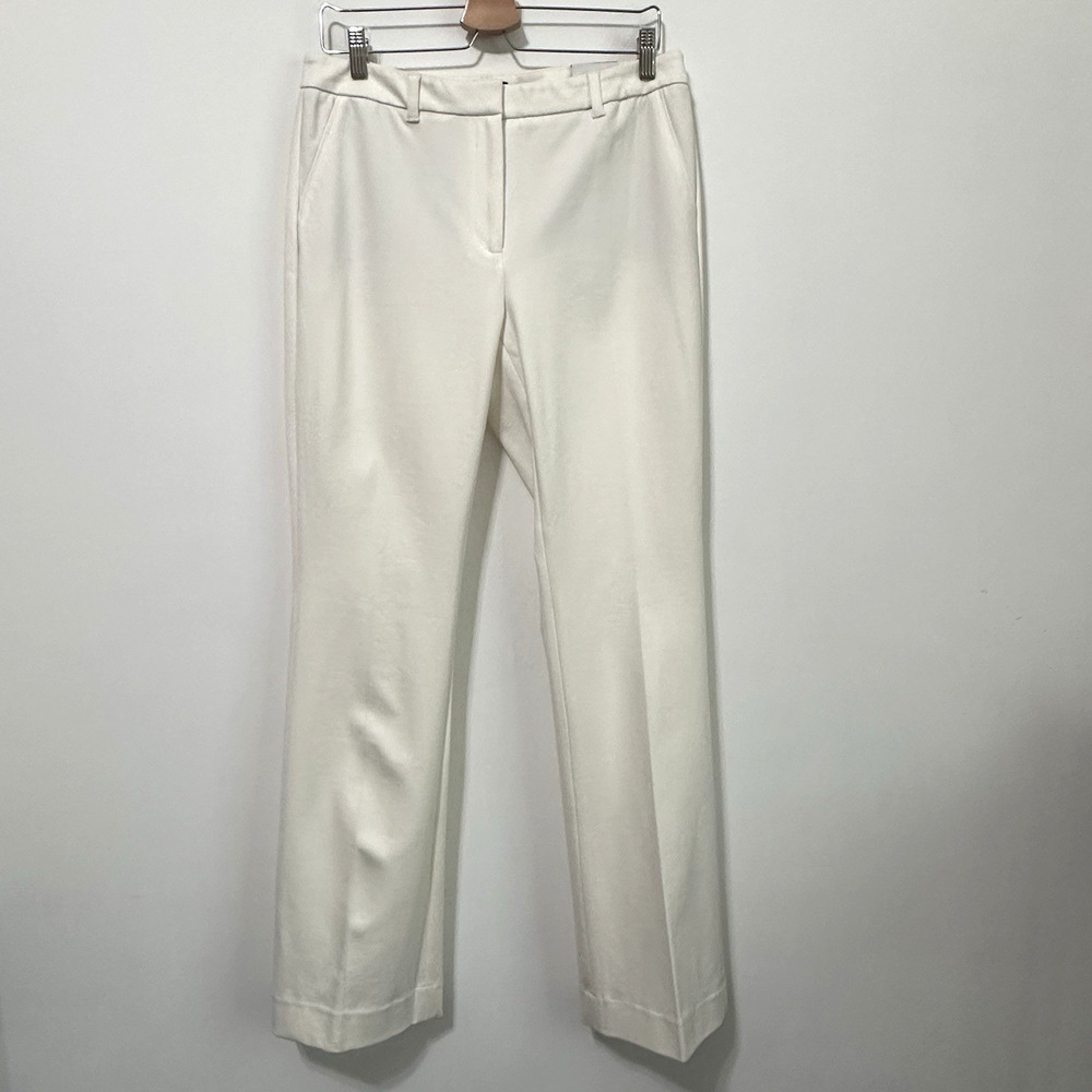 White House Black Market Trousers Slacks 10 The Boot Cream Career 32x32 NEW